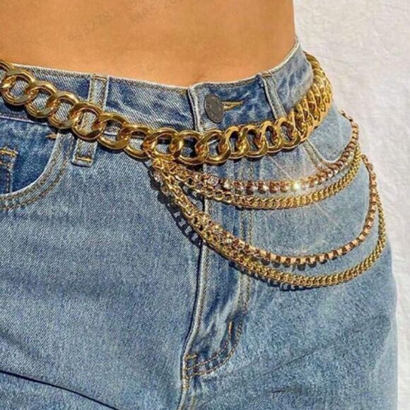 Gold Chain Belt A1385 - Picture 2 of 4